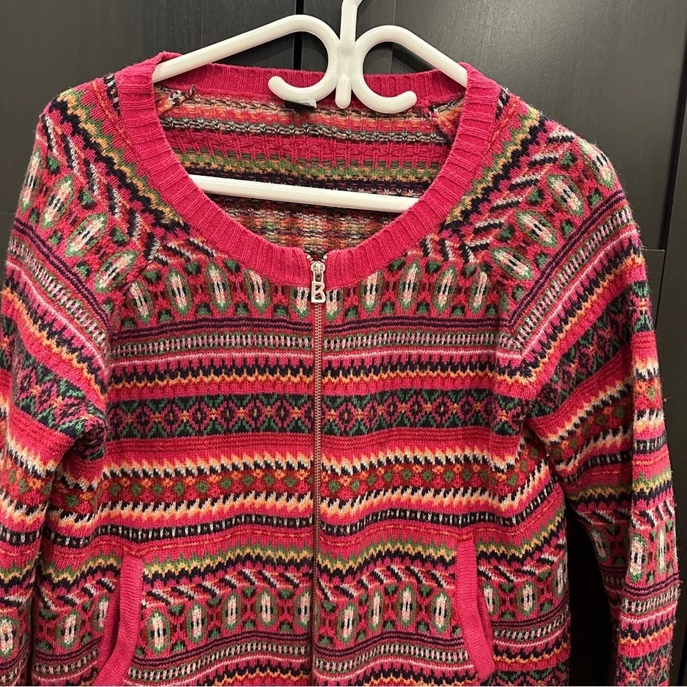 Bogner Fire & Ice Wool Zipper Sweater Vintage Inspired Size Large Women’s - Picture 5 of 16